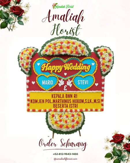 Papan Bunga Pernikahan Siandong